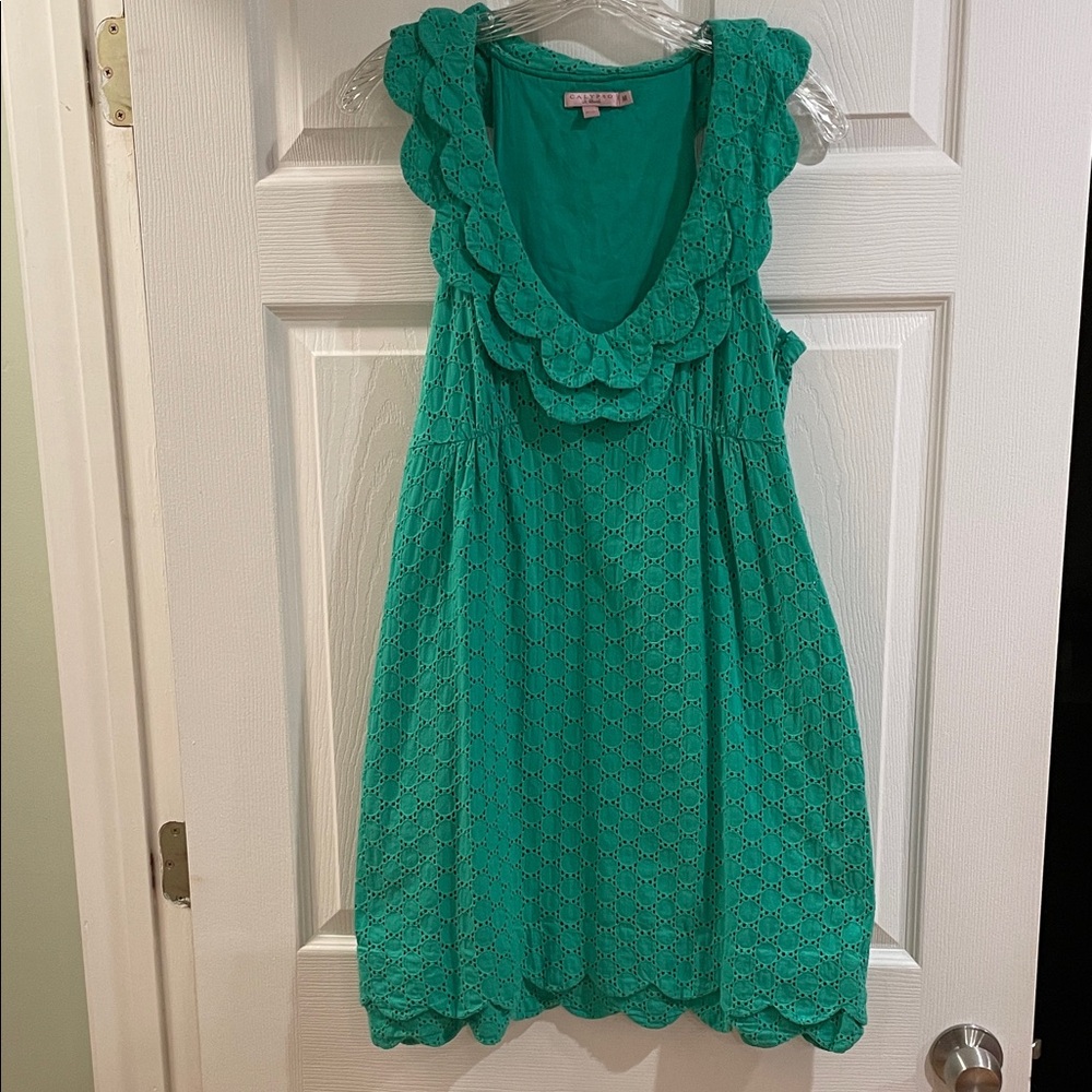 Calypso St. Barth Shireen eyelet scallop dress